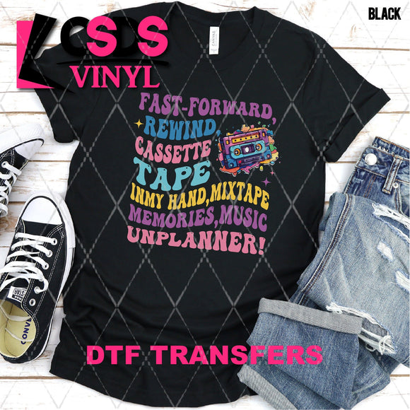 DTF Transfer - DTF003346 Fast-Forward Rewind Cassette Tape