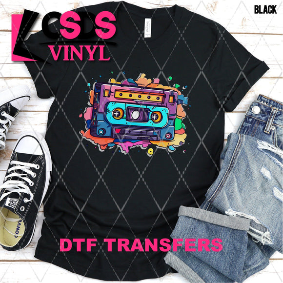 DTF Transfer - DTF003347 Colorful Cassette Tape