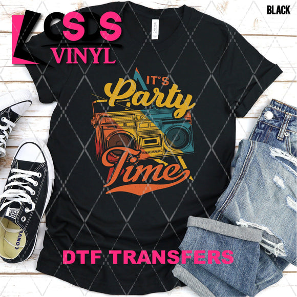 DTF Transfer - DTF003348 It's Party Time Boombox