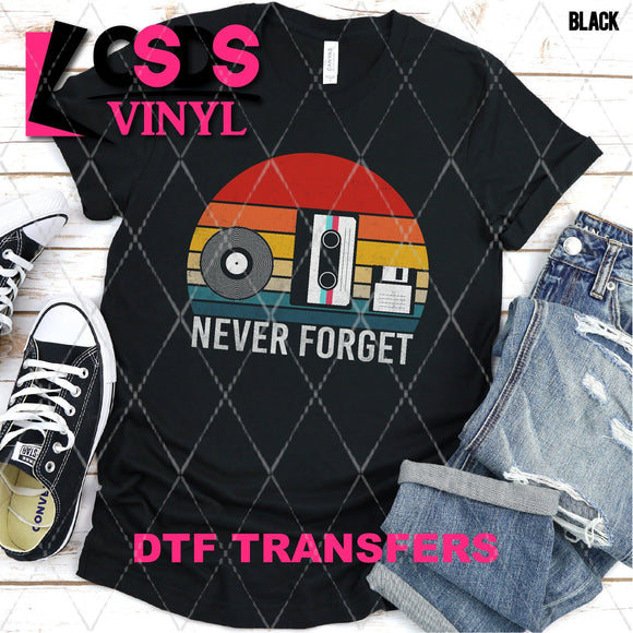 DTF Transfer - DTF003349 Never Forget CD Cassette Tape Floppy Disk