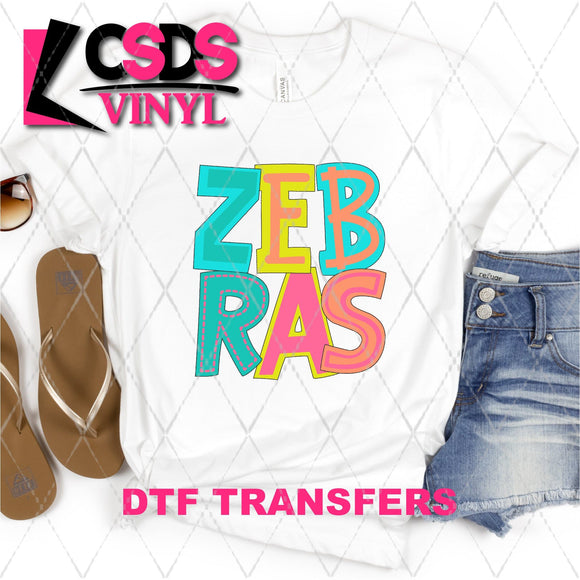DTF Transfer - DTF003418 Moodle Word Zebras
