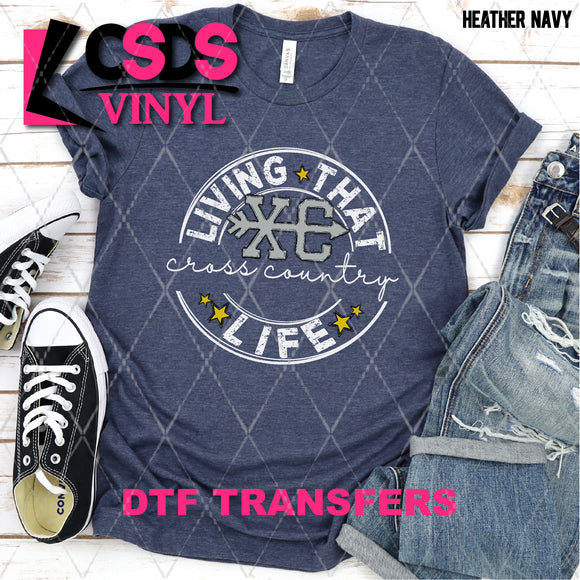 DTF Transfer - DTF003443 Living that Cross Country Life White