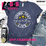 DTF Transfer - DTF003481 Living that Sports Life White