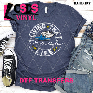 DTF Transfer - DTF003487 Living that Track Life White