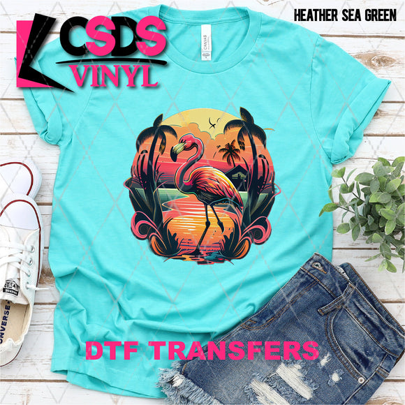 DTF Transfer - DTF003548 Flamingo in the Sunset