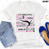DTF Transfer - DTF003551 Tumbling Word Collage Pink