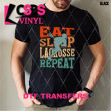 DTF Transfer - DTF003562 Eat Sleep Lacrosse Repeat