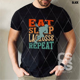 DTF Transfer - DTF003562 Eat Sleep Lacrosse Repeat