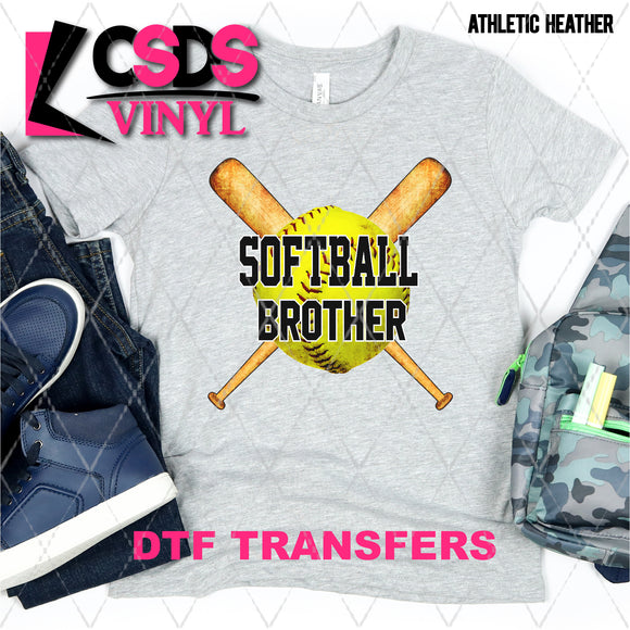 DTF Transfer - DTF003569 Softball Brother Ball and Bats