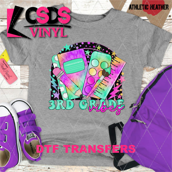 DTF Transfer - DTF003608 Colorful 3rd Grade Vibes