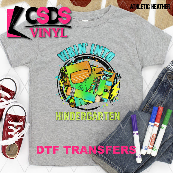 DTF Transfer - DTF003613 Dinosaur Vibin' Into Kindergarten