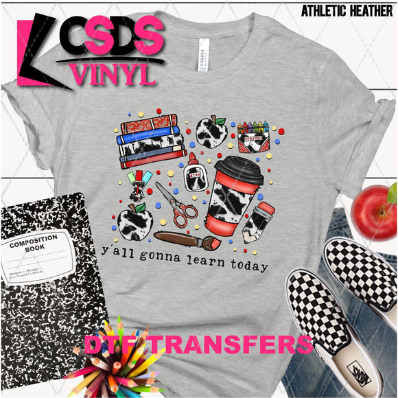 DTF Transfer - DTF003644 Y'all Gonna Learn Today Cow Print Collage