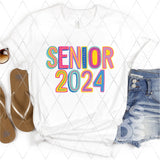 DTF Transfer - DTF003665 Colorful Senior 2024