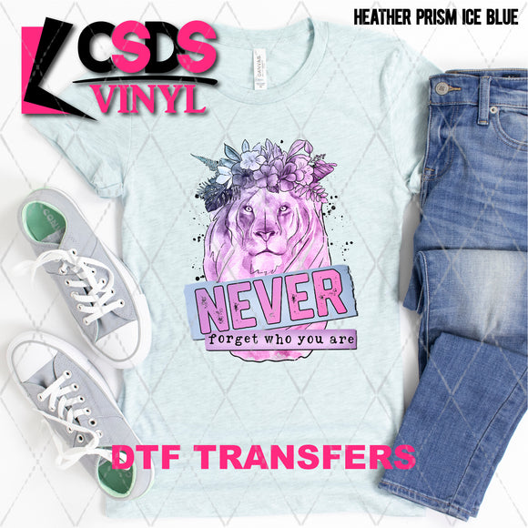 DTF Transfer - DTF003681 Never Forget Who You Are Lion