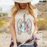 DTF Transfer - DTF003741 Guitar with Wings