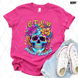DTF Transfer - DTF003752 Grow Positive Thoughts Skull