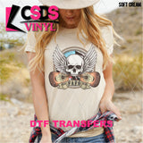 DTF Transfer - DTF003764 White Skull with Wings