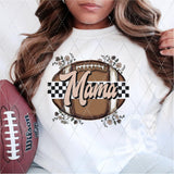 DTF Transfer - DTF003822 Floral and Checkered Football Mama