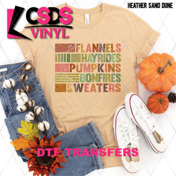 DTF Transfer - DTF003846 Flannels Hayrides Pumpkins