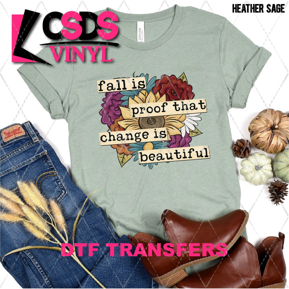 DTF Transfer - DTF003861 Floral Fall is Proof
