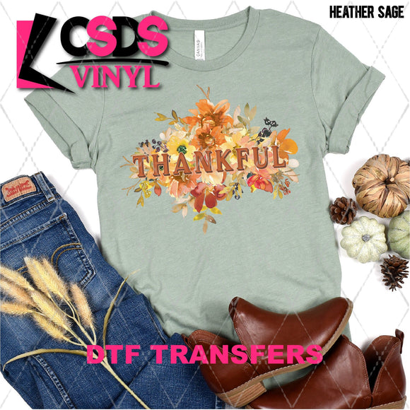 DTF Transfer - DTF003863 Fall Floral Thankful