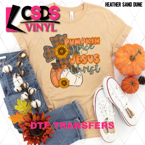 DTF Transfer - DTF003865 Pumpkin Spice and Jesus Christ Cross