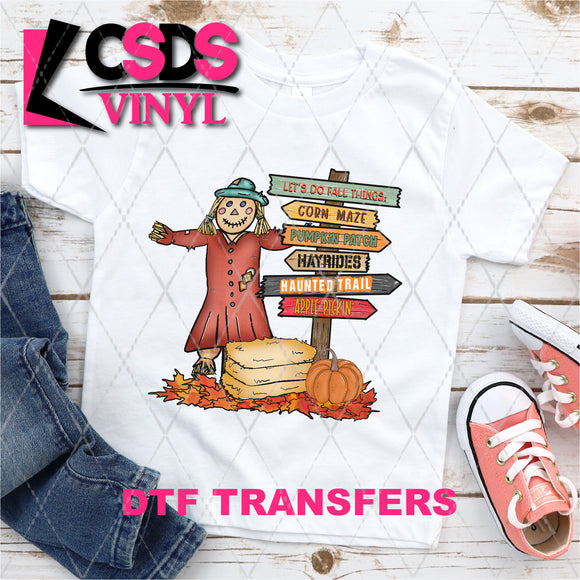 DTF Transfer - DTF003876 Lets Do Fall Things Girl Scarecrow