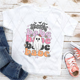 DTF Transfer - DTF003929 Spooky Babe Stacked Word Art Ghost