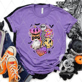 DTF Transfer - DTF003936 Colorful Retro Halloween Smile Collage