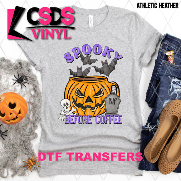 DTF Transfer - DTF004006 Spooky Before Coffee