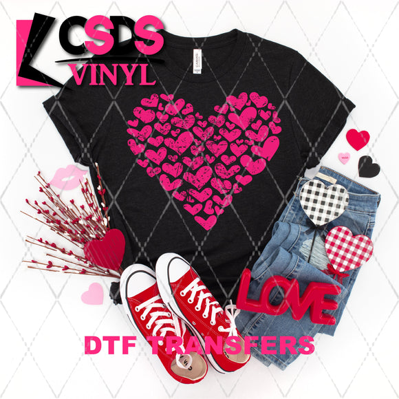 DTF Transfer - DTF004019 Heart of Hearts Pink