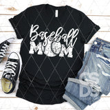 DTF Transfer -  DTF004026 Baseball Mom White