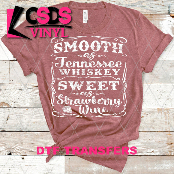 DTF Transfer -  DTF004081 Tennessee Whiskey and Strawberry Wine White