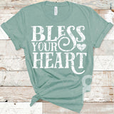 DTF Transfer -  DTF004084 Bless Your Heart White