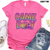 DTF Transfer - DTF004086 Rainbow Leopard Game Day Faux Embroidery
