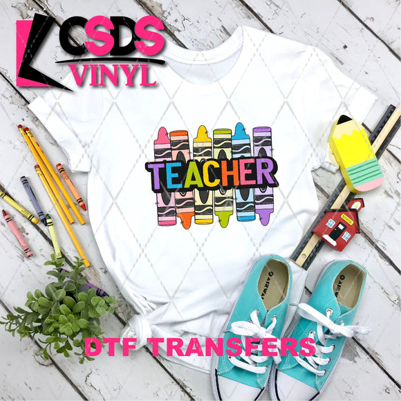 DTF Transfer - DTF004093 Teacher Crayons