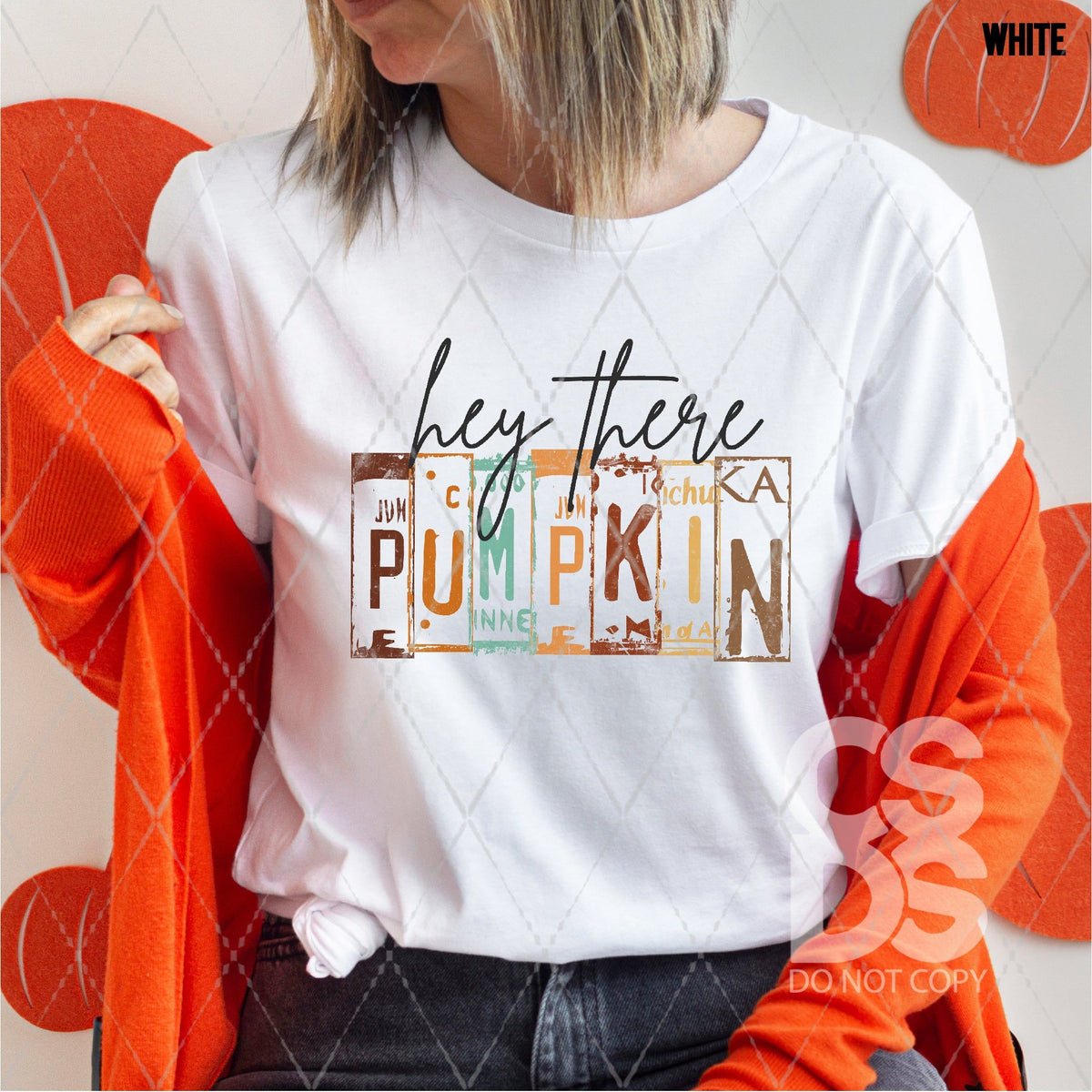 DTF Transfer - DTF004098 Hey There Pumpkin License Plate Letters – CSDS ...