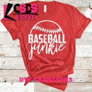 DTF Transfer -  DTF004124 Baseball Junkie White