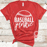 DTF Transfer -  DTF004124 Baseball Junkie White