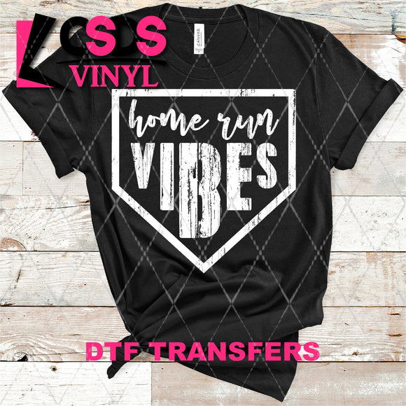 DTF Transfer -  DTF004138 Home Run Vibes White