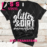 DTF Transfer -  DTF004140 Glitter & Dirt White