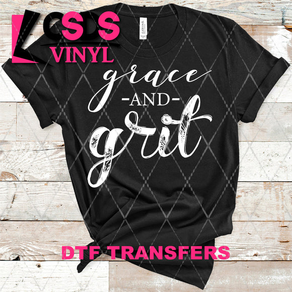 DTF Transfer -  DTF004150 Grace and Grit White