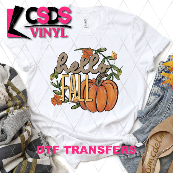 DTF Transfer - DTF004165 Hello Fall Pumpkin