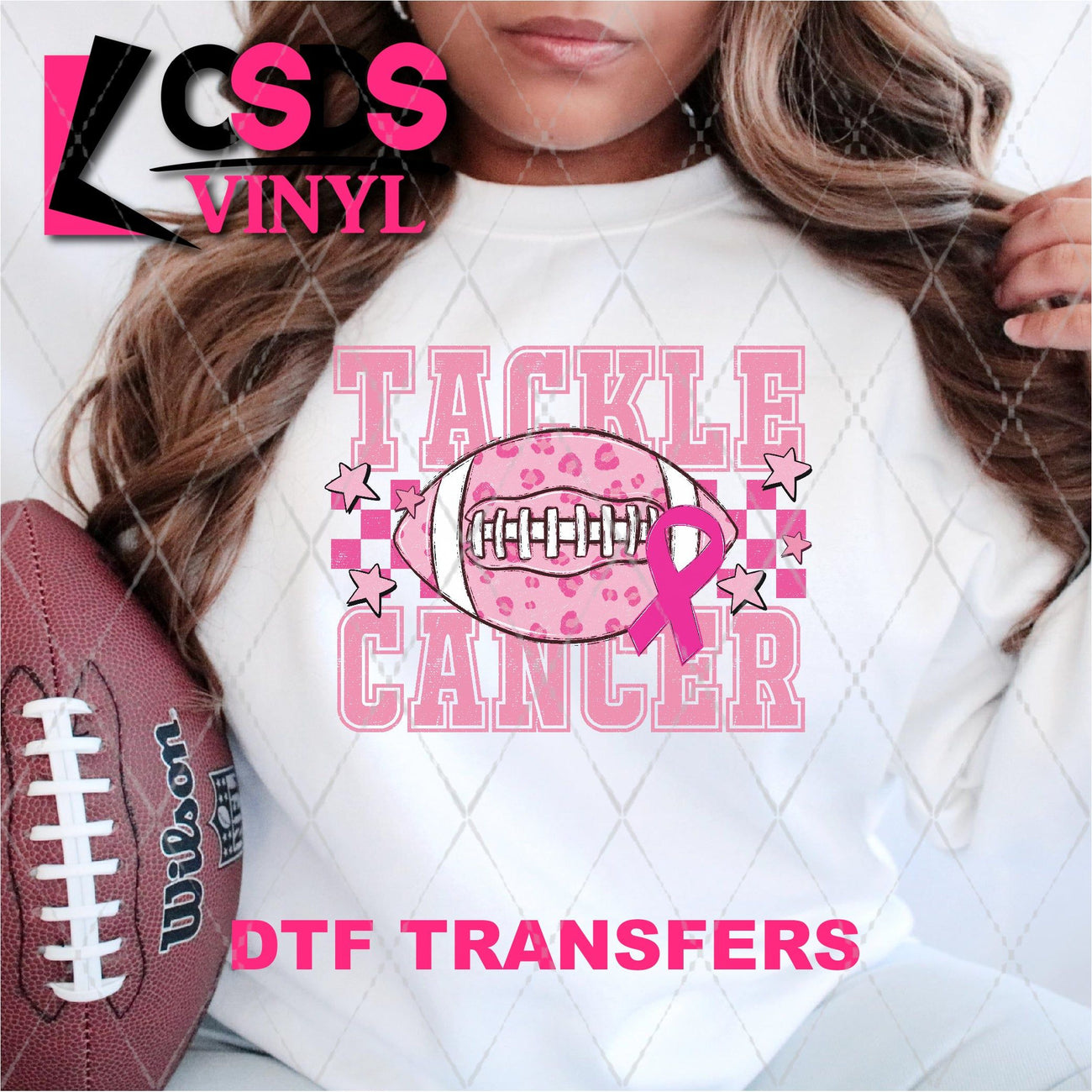 Vikings for the cure soccer pink ribbon *DTF* Transfer