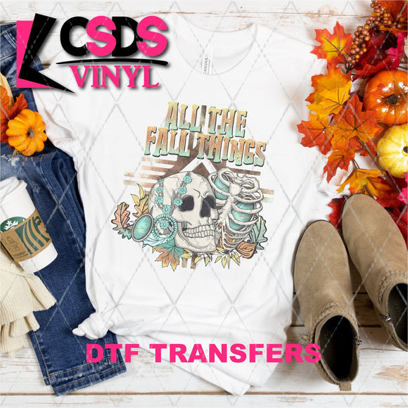 DTF Transfer - DTF004190 All the Fall Things Skull