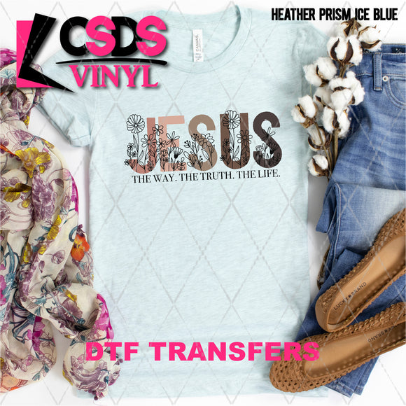 DTF Transfer - DTF004210 Jesus The Way The Truth The Life
