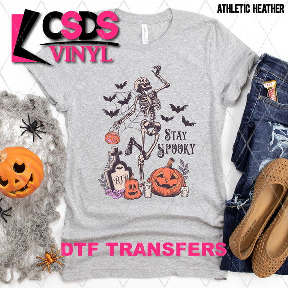 DTF Transfer - DTF004218 Stay Spooky Skeleton and Bats