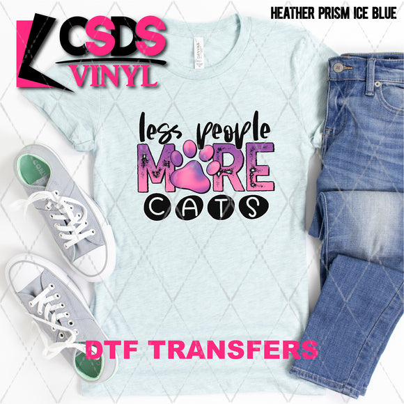 DTF Transfer - DTF004231 Less People More Cats