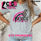 DTF Transfer - DTF004234 Boss Babe Black and Pink