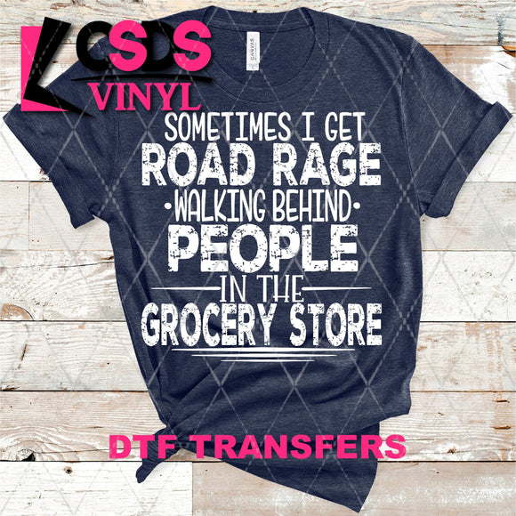 DTF Transfer -  DTF004313 Road Rage in the Grocery Store White